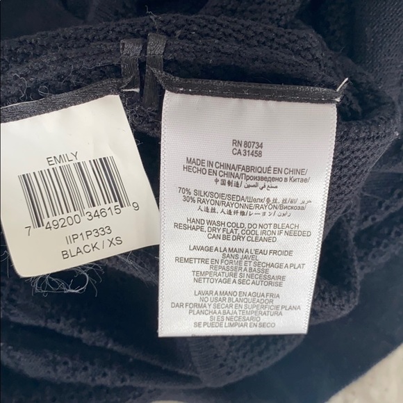 BCBG Silk see-through peplum top - Picture 5 of 5